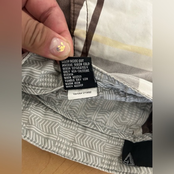 Vurt White & Brown Plaid Shorts - Picture 7 of 11